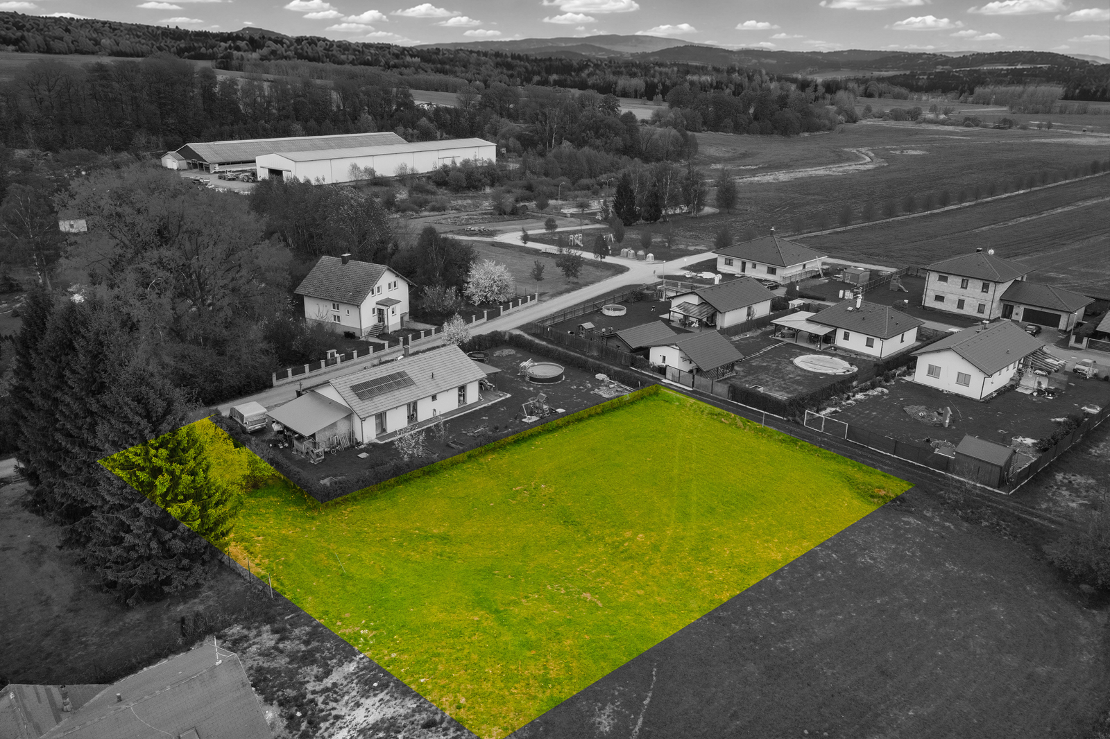 Prodej, pozemek určený k výstavbě, 1138 m², Všeruby u Kdyně, okr. Domažlice