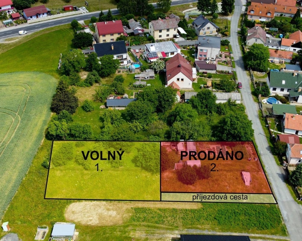 *PRODÁNO* Prodej, stavební pozemek, 787 m², Výrov - Hadačka, 944 400 Kč